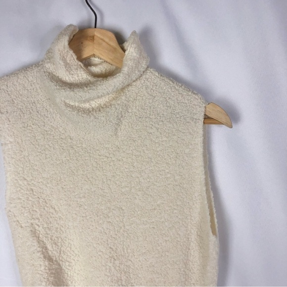 Helmut Lang Off White Ivory Asymmetric Sleeveless Tank Top S - Picture 4 of 5